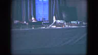 Cleveland Ohio (1951): Holiday Lights And Toy Train Running By Model Buildings