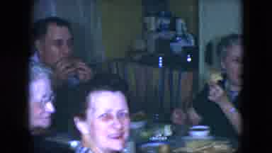 Cleveland Ohio (1951): Family Dinner With Friends In The Dining Room Of The Host's