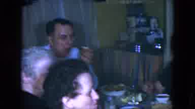 Cleveland Ohio (1951): Older Elderly Men And Women Sitting Together Eating At
