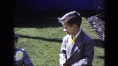 Cleveland Ohio (1951): Family Of Four In Formal Grey Dress Clothing On A Bright