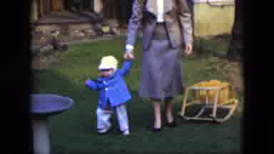 Cleveland Ohio (1951): The Lady's Was Giving Walking Practise To Her Baby On The