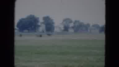 Cleveland Ohio (1951): Rider And Horse Practice Jumping In A Large Open Field Set