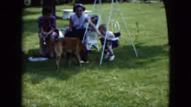 Cleveland Ohio (1951): Vintage Clip Of A Family And Pet In Their Backyard Enjoying