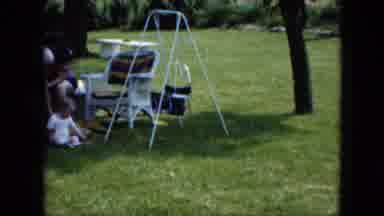 Cleveland Ohio (1951): The Two Ladies Are Playing With The Child In The Garden