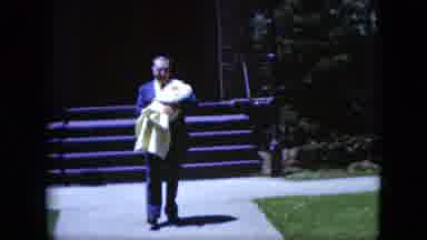 Cleveland Ohio (1951): Proud Grandfather Presenting His Grandchild After Walking