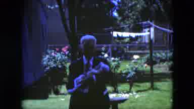 Cleveland Ohio (1951): A Grandfather Hold Her Little Princes And Walking In The