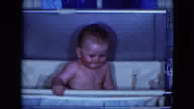 Cleveland Ohio (1951): Cute And Innocent Baby Being Recorded While Inside Of A