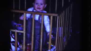 Cleveland Ohio (1951): Baby In A Crib Standing Up