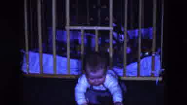 Cleveland Ohio (1951): Adorable Baby Boy Happily Playing In His Bedroom In Front
