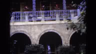 Florida USA (1952): A Nice Restaurant Or Wealthy Home With A Fountain Underneath