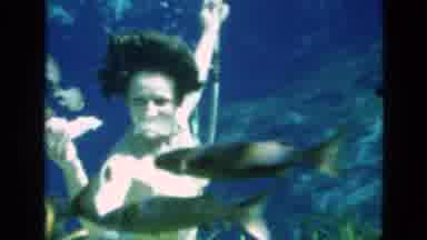 Florida USA (1952): A View Of A Lady Swimming Underwater With The Fish