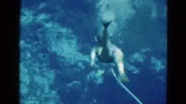 Florida USA (1952): Beautiful Woman Swims Under The Water With Oxygen