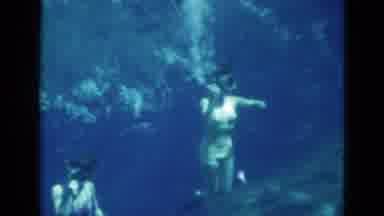 Florida USA (1952): Women Swimming Underwater With The Fish Using Goggles And A
