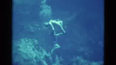 Florida USA (1952): Two Girls Are Doing Artistic Positions Under Water