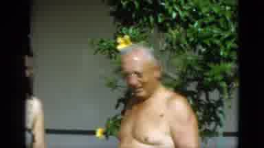 Quebec Canada (1952): Elder Man And Woman Talk To The Camera Outside On A Sunny