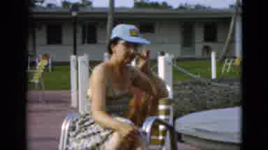 Quebec Canada (1952): A Lady Sitting Outside In The Sun Then Going Back In The