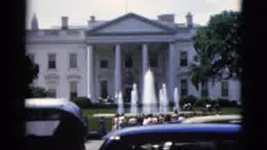 Washington DC USA (1952): View Of White House Exterior With Fountains And Cars