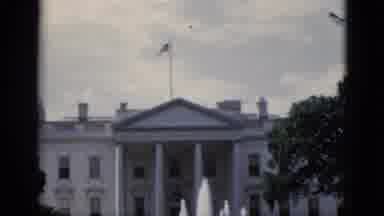 Washington DC USA (1952): View Of American Flag Flying On Top Of White House With