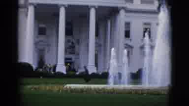 Washington DC USA (1952): A Man In Front Of The White House With Lake On Front