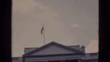 Washington DC USA (1952): The Top Of A Building And Cars From The 50'S Era Driving