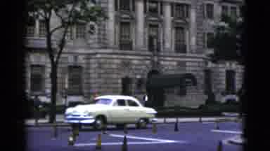 Washington DC USA (1952): Large Building Surrounded By Streets With Vintage Yellow