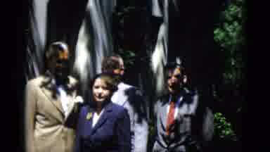 Washington DC USA (1952): The Persons Are Singing Group Song In The Garden They
