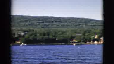 Quebec Canada (1952): View Of Lake Surrounded By Forested Area With Residential