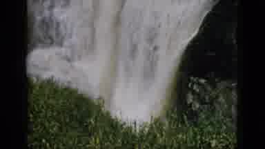Quebec Canada (1952): View Of A Mountain Waterfall On A Clear Sunny Day