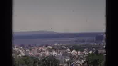 Quebec Canada (1952): Ocean Scene Shows A Village And The Water Venues For