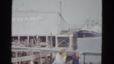 New Orleans USA (1952): View Of A Wharf With Ships And Visitors Looking Into Bay
