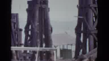 New Orleans USA-1952: A Really Cool Industrial Looking Large Steel Bridge Being