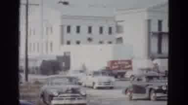 New Orleans USA (1952): Large Multi-Storey White Building Seen From Across The