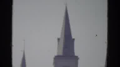 New Orleans USA (1952): View Of Building Spire And Hotel Lobby Entrance On A