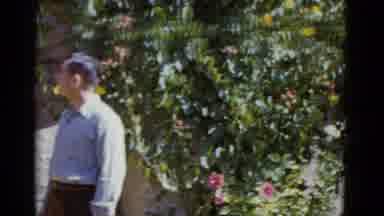 New Orleans USA (1952): Man Standing Looking All Around Surrounded By Flowers And