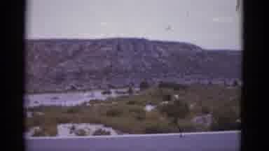 Texas USA (1952): Someone Is Filming A Landscape Of The Mountain And Green Trees