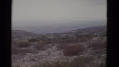 Texas USA (1952): Old Film Of The Desert Mountains On A Gloomy Day