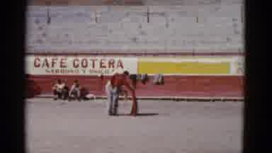 Baja California Mexico-1952: Matador Practicing In The Arena