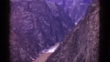 Arizona USA (1952): A View Of A Small Creek With Rocky Mountains On Both Sides