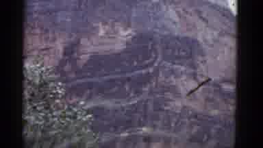 Arizona USA (1952): Camera Pans Upwards To Show Off The Large Cliff Face That