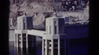 California USA (1952): Old Footage Of Car Crossing A Dam