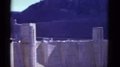 California USA (1952): View Of Hoover Dam On A Bright Sunny Day