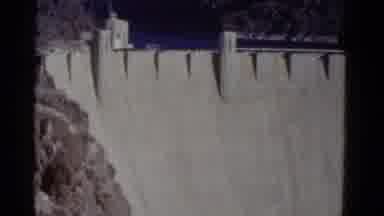 California USA (1952): Slow Pan Down From The Top Of The Hoover Dam