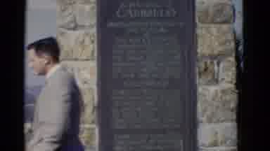 California USA (1952): Black Granite Cabrillo National Monument Sign On A Bright