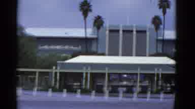 CALIFORNIA USA-1952: A View Of A Uniquely Built Mid-Century Modern Building