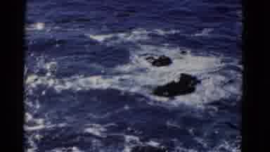 San Francisco California (1952): White Cap Waves In Blue Water Crashing And