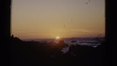 San Francisco California (1952): Ocean Sunset Rocks Waves Beach Water Evening