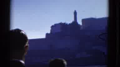 San Francisco California (1952): People Viewing Tower Surrounded By Rock And