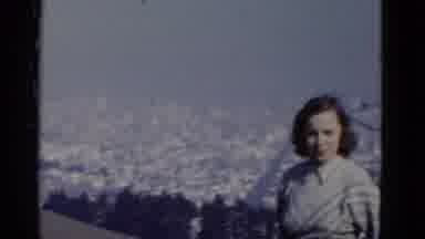 San Francisco California (1952): Woman Poses On The Highest Point Of The City To