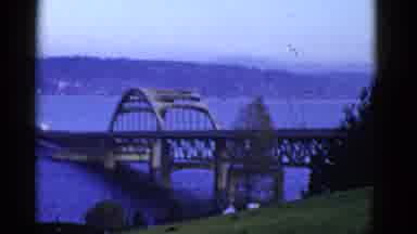 San Francisco California (1953): Long Bridge Surrounded By Blue Ocean And Two