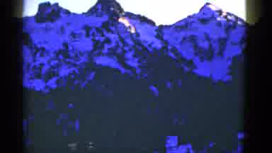 San Francisco California (1953): View Of Snow Covered Mountains And Trees On A